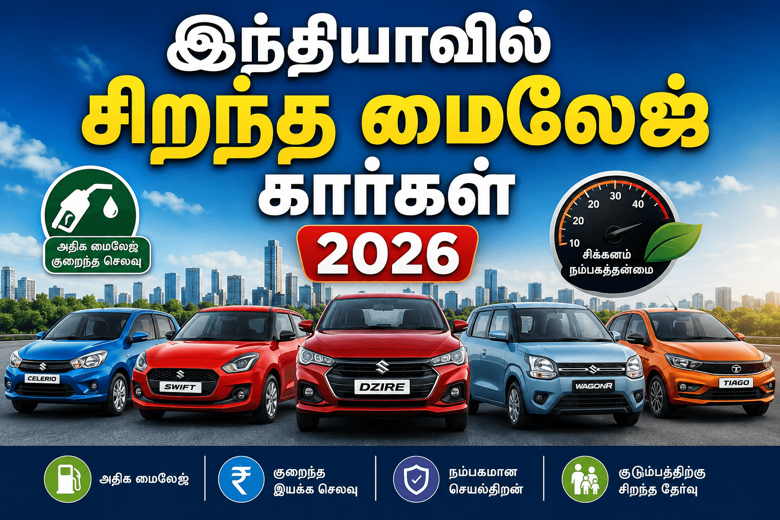 இந்தியாவில் சிறந்த மைலேஜ் கார்கள்